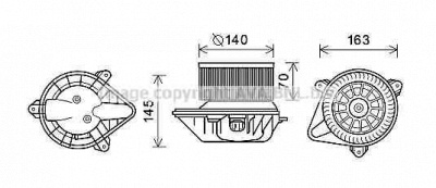 AVA QUALITY COOLING pe8373 -  Электродвигатель, вентиляция салона